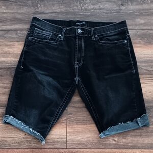 Black Denim Cutoff Shorts